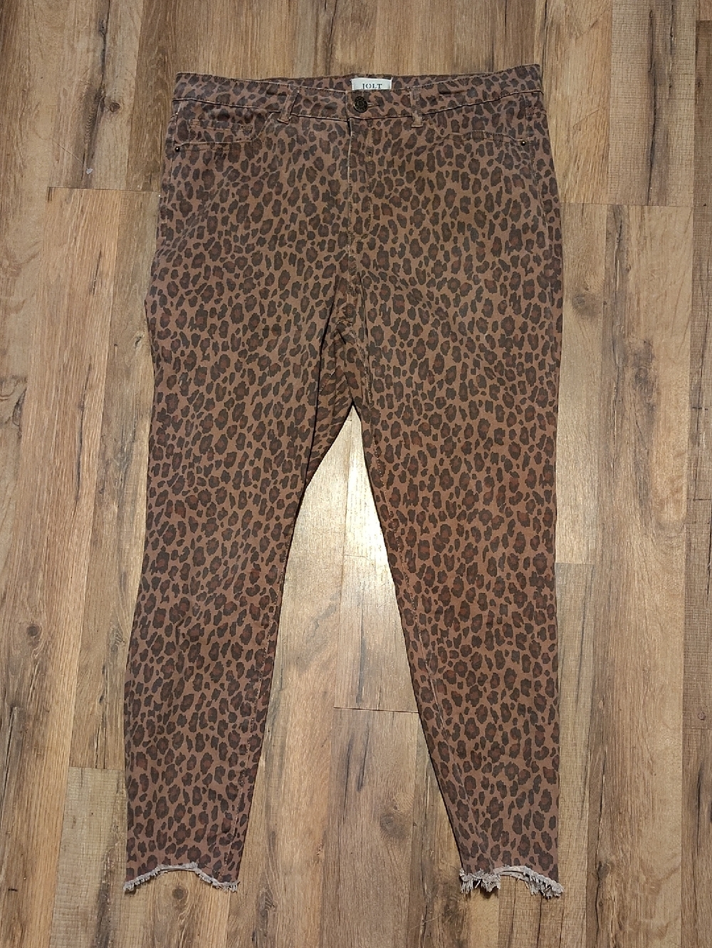 Jolt Leopard Print Denim Jeans